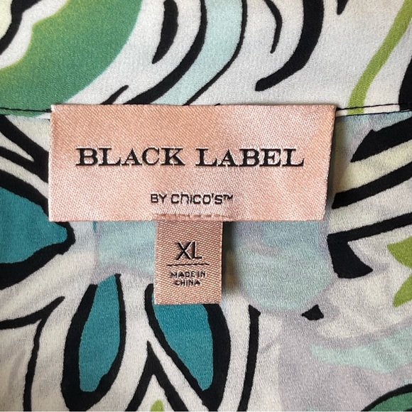 Chicos Black Label Buttondown Tunic Paisley XL - Picture 12 of 14